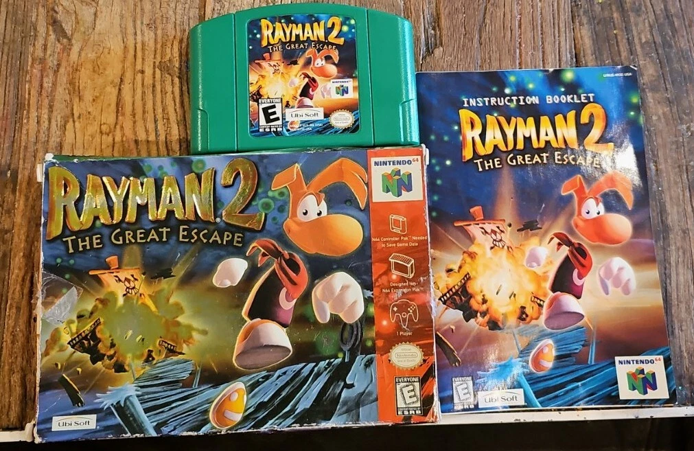 Vintage Rayman 2 the Great Escape Nintendo 64 Tested Works Very Clean N64  Video Game 90s Video Game 