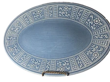 14 in Platter "Margherita" Teal Design by Antonia Campi for S. C. Richard Ginori