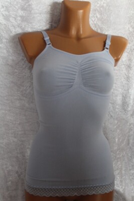 Schlankstütz Shape Top, PU-UBF, Hüftkiller - Spagh. Träger- Hellblau - XL 46 48