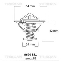 Triscan Thermostat KüHlmittel 82°C FüR Nissan Pathfinder III X-Trail 8620 8582