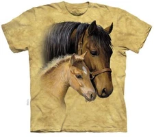 The Mountain Gentle Touch Short Sleeve Mare & Foal Horse T-Shirt (Sm - 3x)