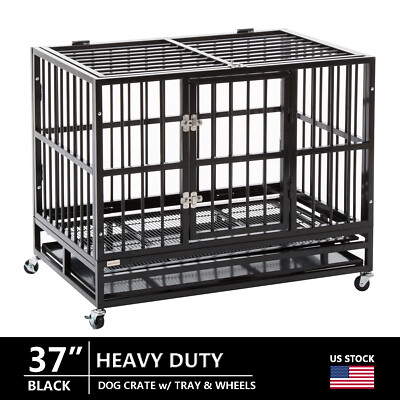 large black dog crate