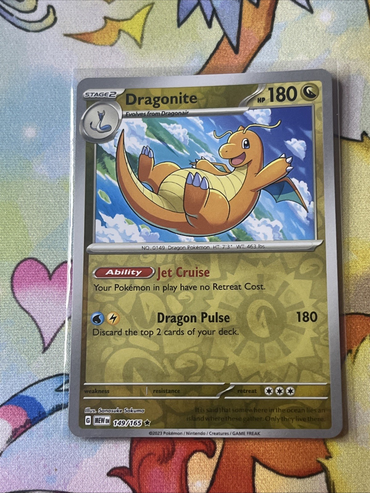 Dragonite Scarlet Violet 151 149/165 Reverse Holo Pokemon Card NM/VLP