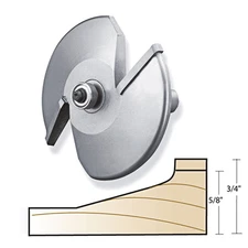 Whiteside 2-Wing Straight Cove Raised Panel Bit, 1/2 in. SH