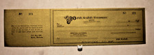 Evel Knievel Enterprises Gold Unused Unsigned CHECK  #371 W/ MAIL IN STUB