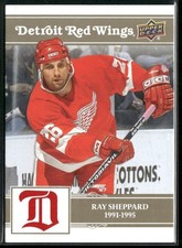 2025-26 UD Detroit Red Wings Centennial Ray Sheppard Gold 100th Anniversary #93
