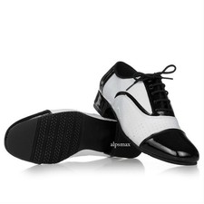 Men Ballroom Dance Shoes Leather Latin Waltz Tango Low Heel Soft Dancing Shoe
