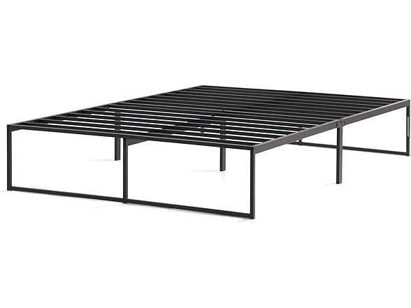 Linenspa Cal King Metal Platform Bed Frame Black California King Contemporary 