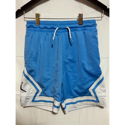 Jordan Boys Diamond Basketball Shorts University Blue White Mesh Size M 10-12Y
