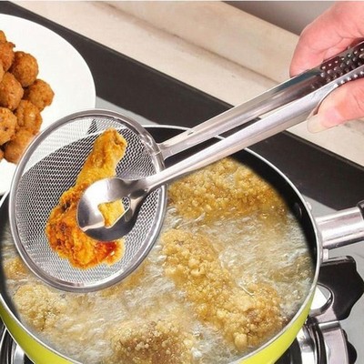 Feinmaschiges Sieb Clip Servierwerkzeug Öl Braten Filter Löffel Küchenhelfer