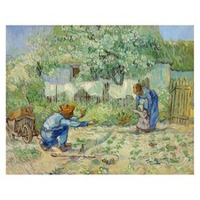 Affiche Impressionniste Jardin Familial | Art Mural Éclatant | Décor Salon