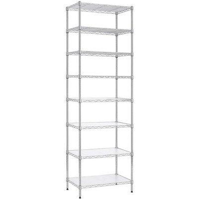 NSF Certified Chrome 8-Shelf Storage Rack - Strong & Durable