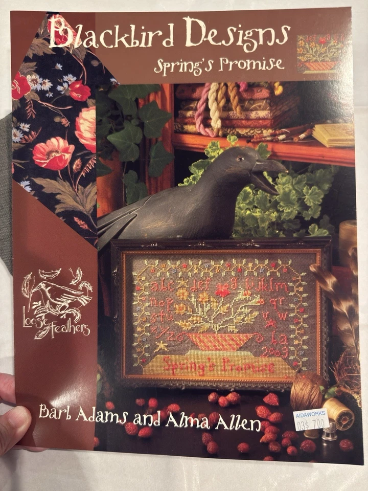 Blackbird Designs Cross Stitch Pattern SPRING’S PROMISE and Fabric - Image 2 of 4