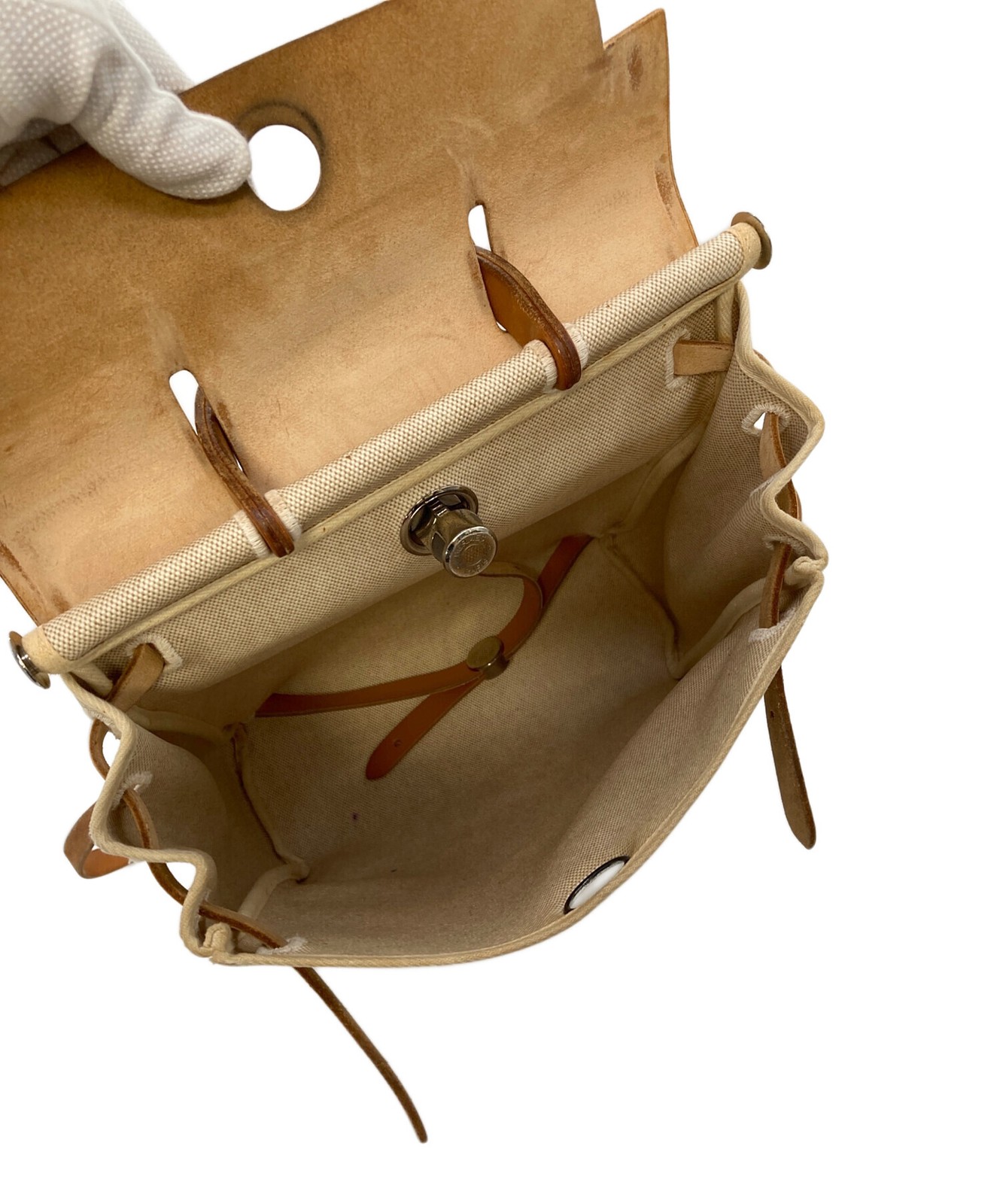 Authentic HERMES Beige × Brown Backpack – Herbag … - image 17