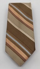 Ted Baker London Silk Necktie. Multicolor Striped Men's Tie Long USA 61" x 3.5"