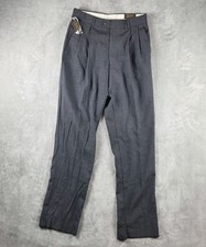 NEW VTG 90s Ralph Lauren Chaps Unhemmed Gray Mens 30x35 Wool Dress Pants