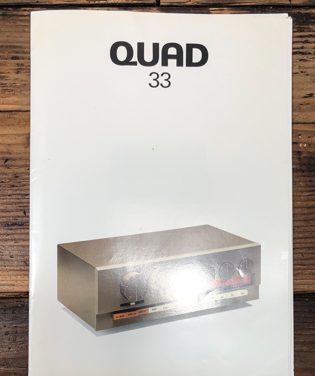 Quad Model 33 Preamp / Preamplifier Service Manual *Original*