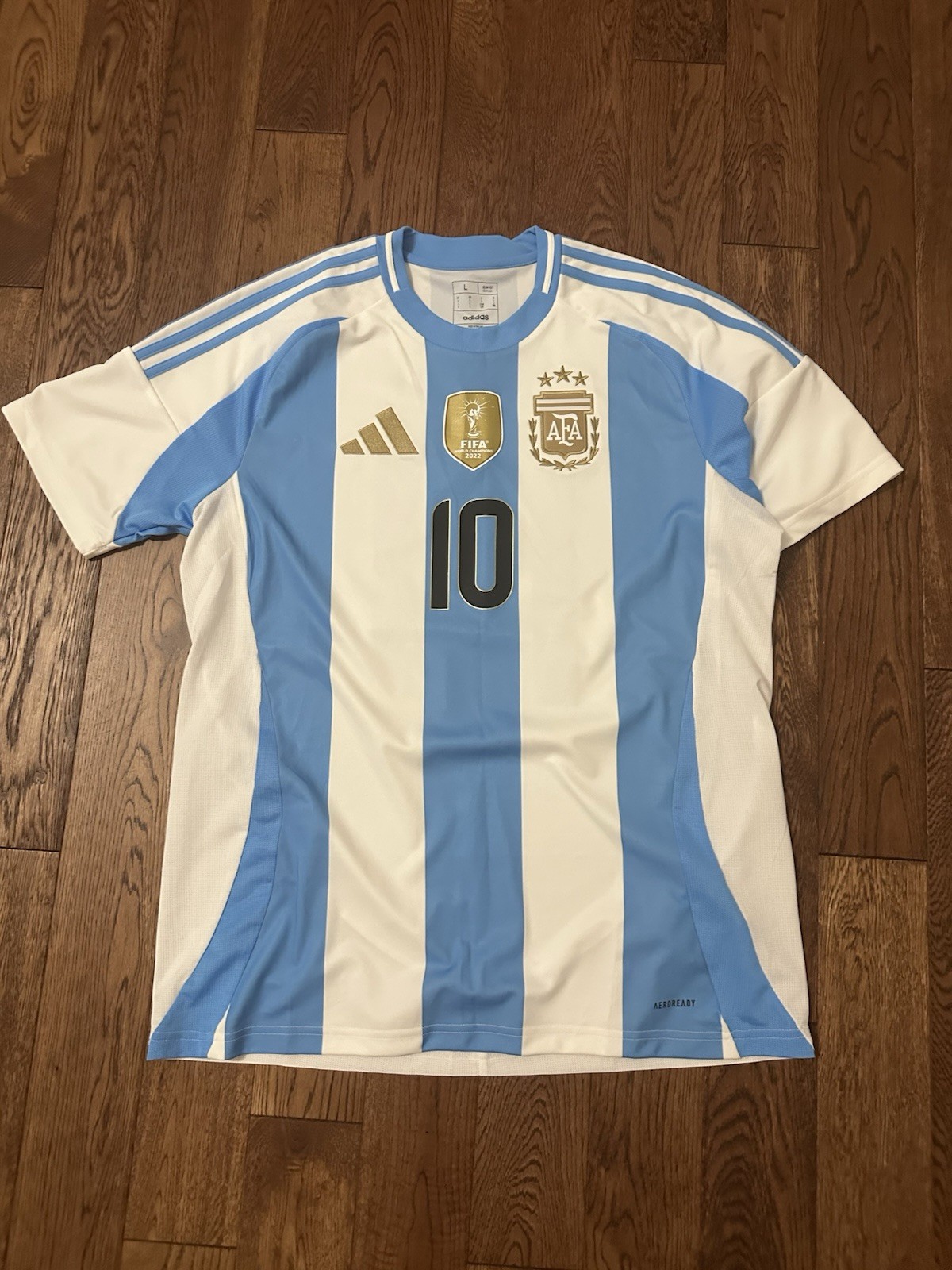 Adidas Argentina 2022 World Cup Lionel Messi #10 Jersey L