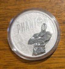 2022 1oz .999 Silver Tuvalu The Phantom Coin In Capsule