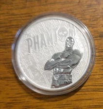 2022 1oz .999 Silver Tuvalu The Phantom Coin In Capsule