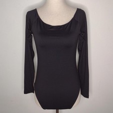 NWT And Now This Women's Black Bodysuit Size XL