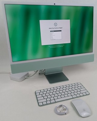 Apple iMac 24'' 4480x2520 M4 Chip 8 Core CPU 16GB 256GB Green - Scr Crckd Read!!!
