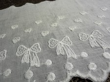 15 Yard 5 in Wide White 100% Cotton Eyelet Embroidery Lace Trim 