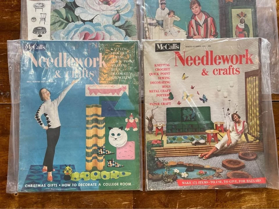 Lot of 5 vintage McCalls Needlework Magazines 1957, 1960, 1957, 1961, 1955 - Image 4 of 4