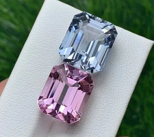 39.40 Carat 2 pieces Natural Pink Kunzite Loose gemstone From Afghanistan