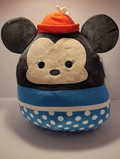 Squishmallows Minnie Mouse Disney Blue Polka Dot Retro Stuffed Plush Toy 16  NEW