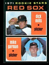 1971 Topps #512 Red Sox 1971 Rookie Stars (Dick Mills / Mike Garman)