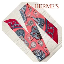 HERME S Twilly Scarf ︎ pink