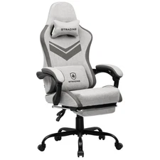 Gtracing GTW-300-WR-V Gaming Chair Ergonmic Fabric Reclining Chair with Footrest