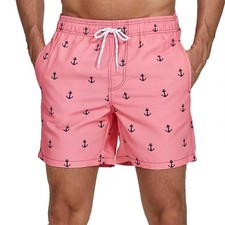 Men's Swim Trunks Quick Dry Athletic Swimwear Shorts with Mesh Lining and Poc...