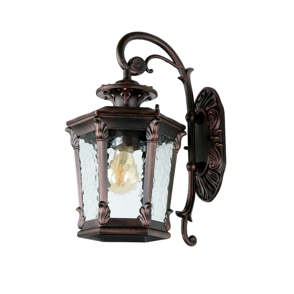 Außen Wandlampe Antik Bronze E27 regenfest 40cm Rustikal Weg Beleuchtung Balkon - Bild 2 von 4