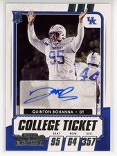 2021 Panini Contenders Draft Picks #247 Quinton Bohanna Ato RC Kentucky Wildcats