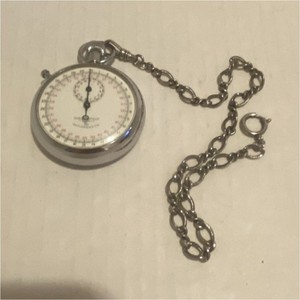 Chessfield Antimagnetic Metal Stopwatch Silver with Chain