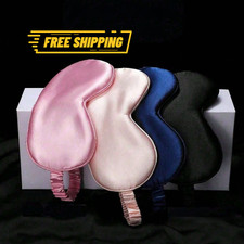 Silk Sleep Eye Mask Blackout Travel Sleeping Mask Soft Elastic Blindfold Unisex