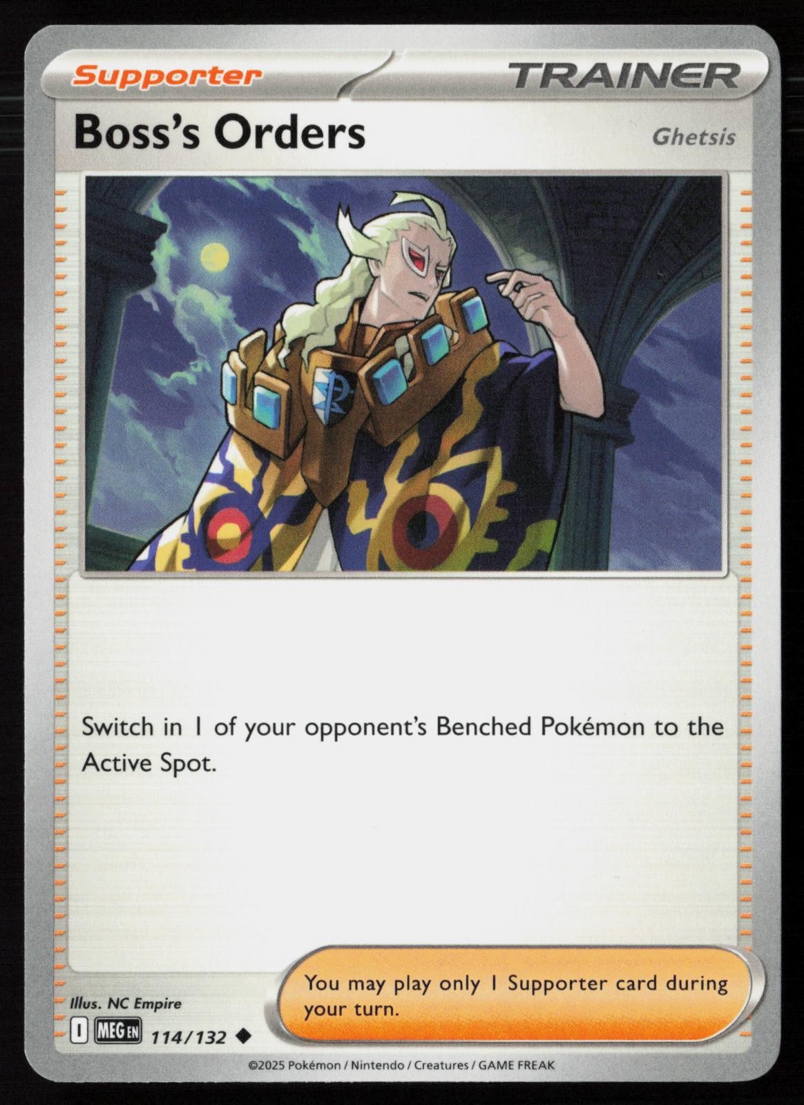 Boss's Orders 114/132 Uncommon Mega Evolution Pokemon Lightly Played