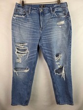 Abercrombie Fitch Women Jeans Size 32/14 Annie High Rise Girlfriend Distressed