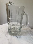 Vintage Anchor Hocking Tartan Clear 50 oz. Heavy Glass Pitcher 9-1/2" MINT