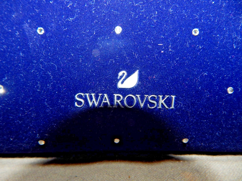 Swarovshi Crystal rhinestone Accessories makeup blue travel bag FW 19 Pouch - image 3 of 4