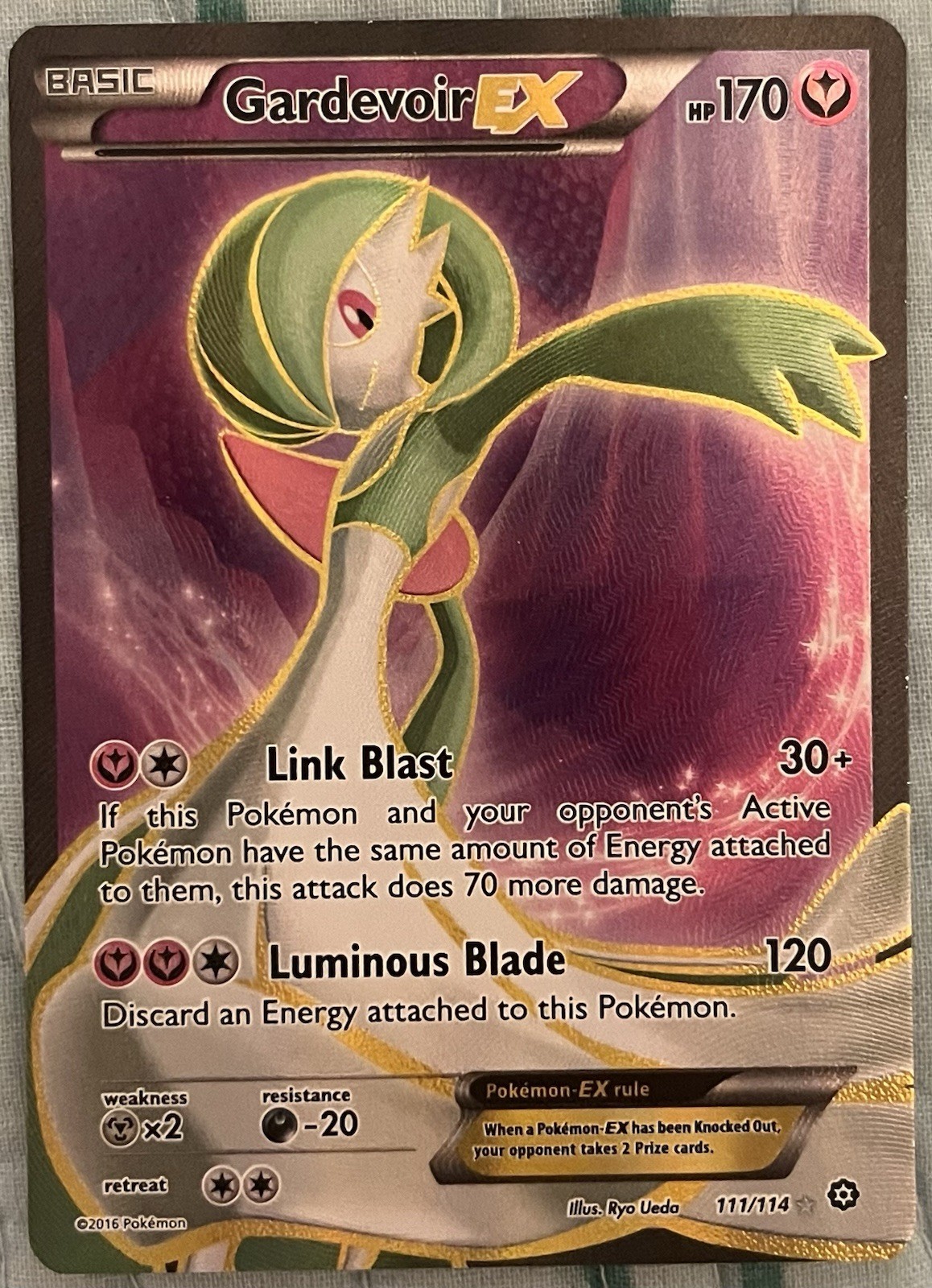 Gardevoir EX 111/114 Pokemon XY Steam Siege 2016 Near Mint