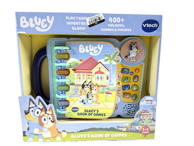 Blueys Book of Games Play Taxi, Hotel, Zoo, Claw Over 400+ Sound & Phrases Vtech