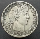 1914 Barber Quarter Liberty Readable - Damage Free !