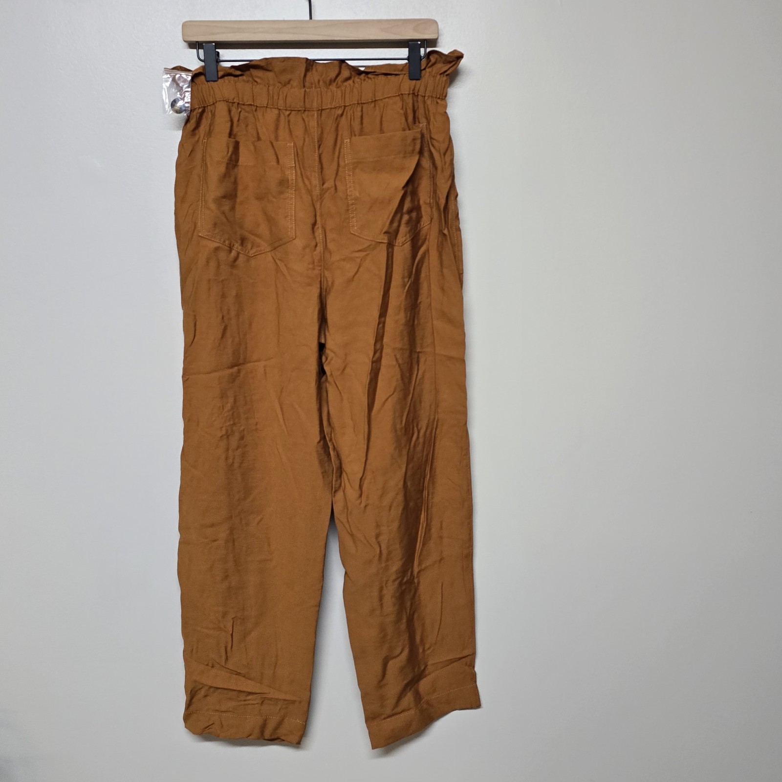 Madewell Pants Dunaway Paperbag Ankle Tie Waist Belted High Rise Burnt Orange M