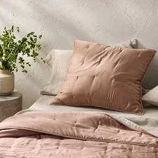 Euro Rayon from Bamboo Quilt Pillow Sham Light Adobe Clay - Casaluna