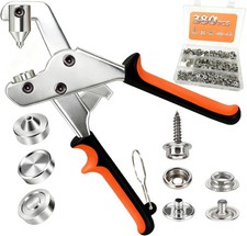 Heavy Duty Snap Fasteners Kit Snap Fastener Tool with 100 Sets 15mm Boat Co...