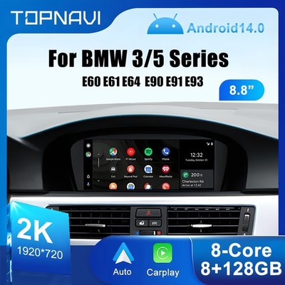 8.8 zoll 4G LTE Android 14 Autoradio 8 Kern 8+128G GPS Navi für BMW 5er E60 E61