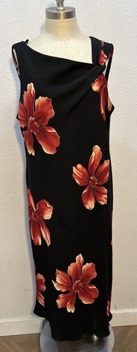 S.L. MODE DAMEN ASYMMETRISCH SCHWARZ GOTH VINTAGE COCKTAILKLEID 20W Y2K - Bild 4 von 20